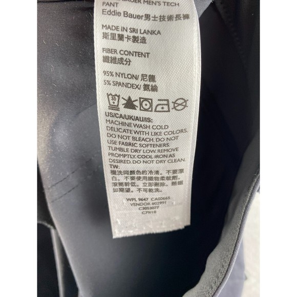 Eddie Bauer Hiking Pants Mens 36 Gray Moisture Wick Breathable Nylon Outdoor - Picture 15 of 16